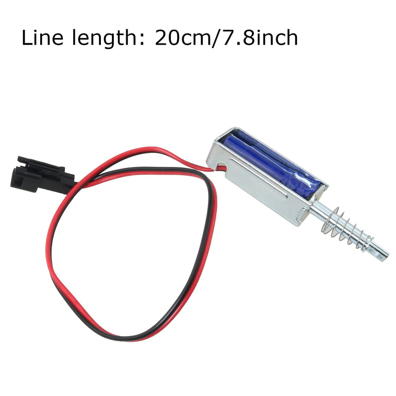 MEETOOT 2Pcs SM0537 DC6V-1.5A 5N Push Pull Type Open Frame Solenoid Electromagnet, 10mm