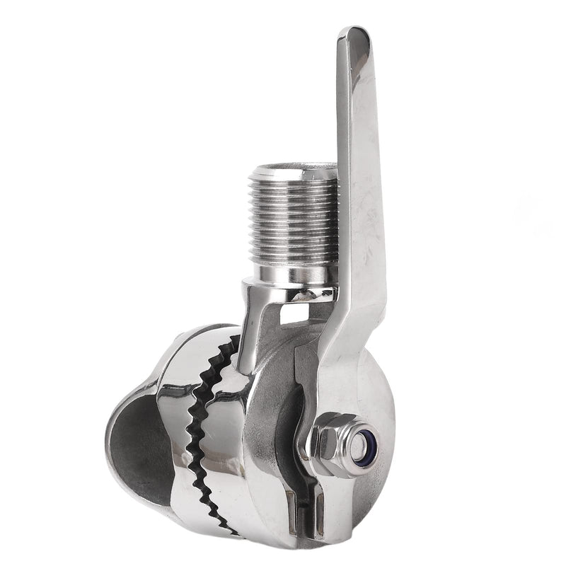 Marine Boat VHF Antenna Mount, 316 Stainless Steel Adjustable Ratchet Base with Lever Handle, 1in Thread Diameter, for Boats, Yachts, RVs