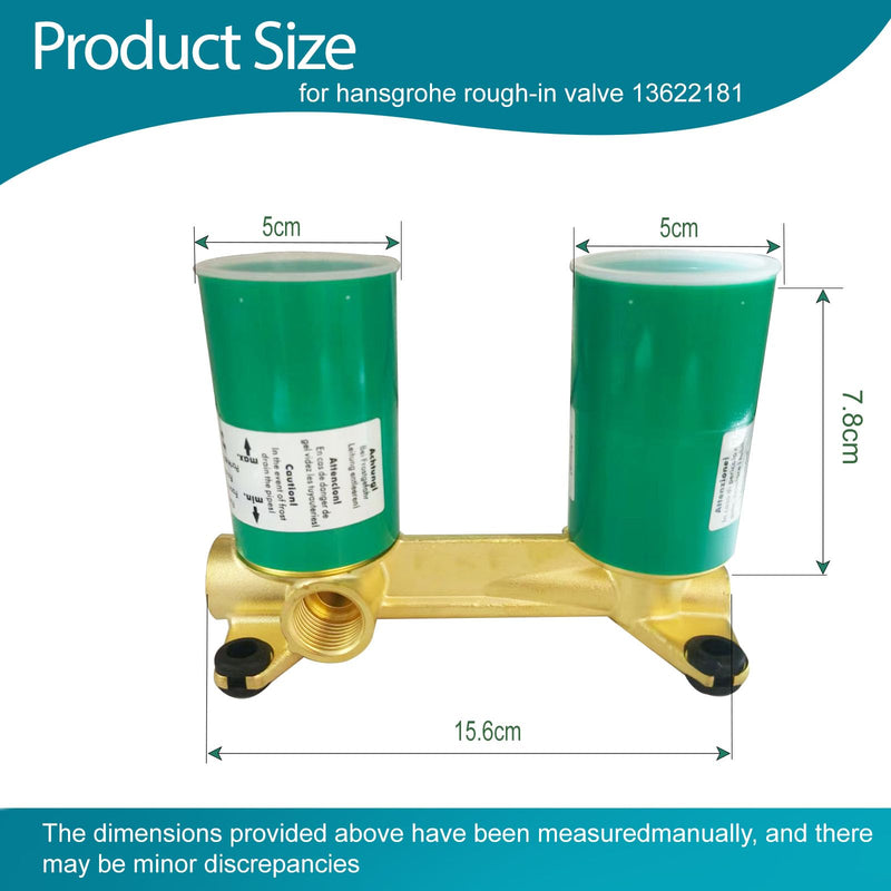 13622181 Brass Rough-In Valve for Hansgrohe 1/2" NPT Concealed Basin Faucet