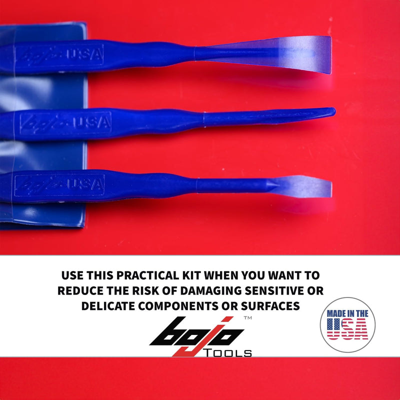 Bojo Tools - 3-Piece Plastic Sealant Smoothing Tool Kit in Pouch - Medium Duty 1