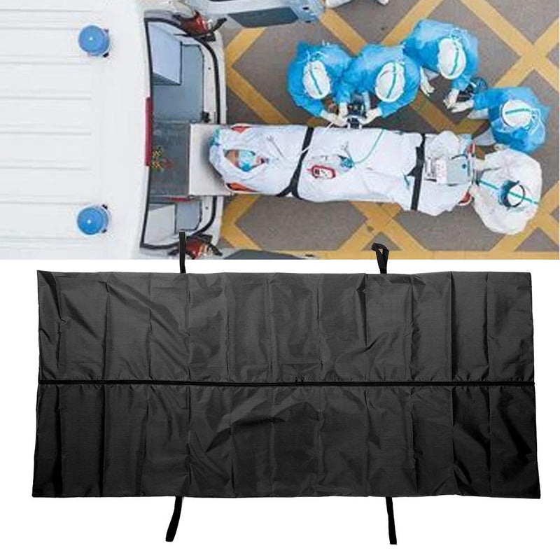 Body Bags, 210D Leakage-Proof Cadaver Bag Wear-Resistant Waterproof Body Storage Bag Corpse Bag with 4 Reinforced Handles, Funeral Supplies for Home, Patient Transfer(Black)
