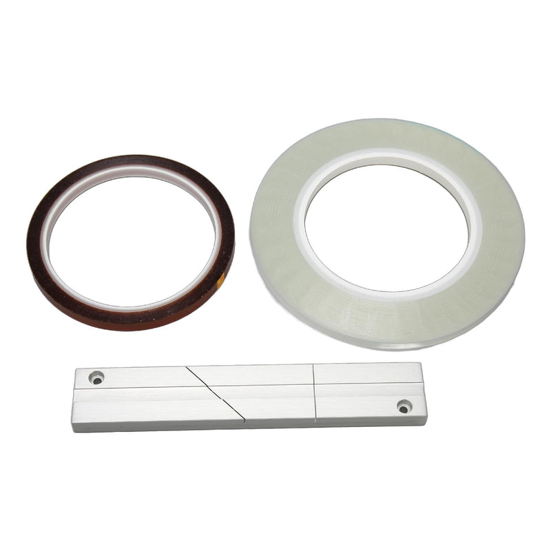 Fockety 1/4 10 Inch Tape Splicing Set, Aluminum Alloy Professional Tape Splicing Block with Splicing Tape and Leader Tape, for Revoxsonido 1/4 10 Inch Open Reel to Reel Tape Media