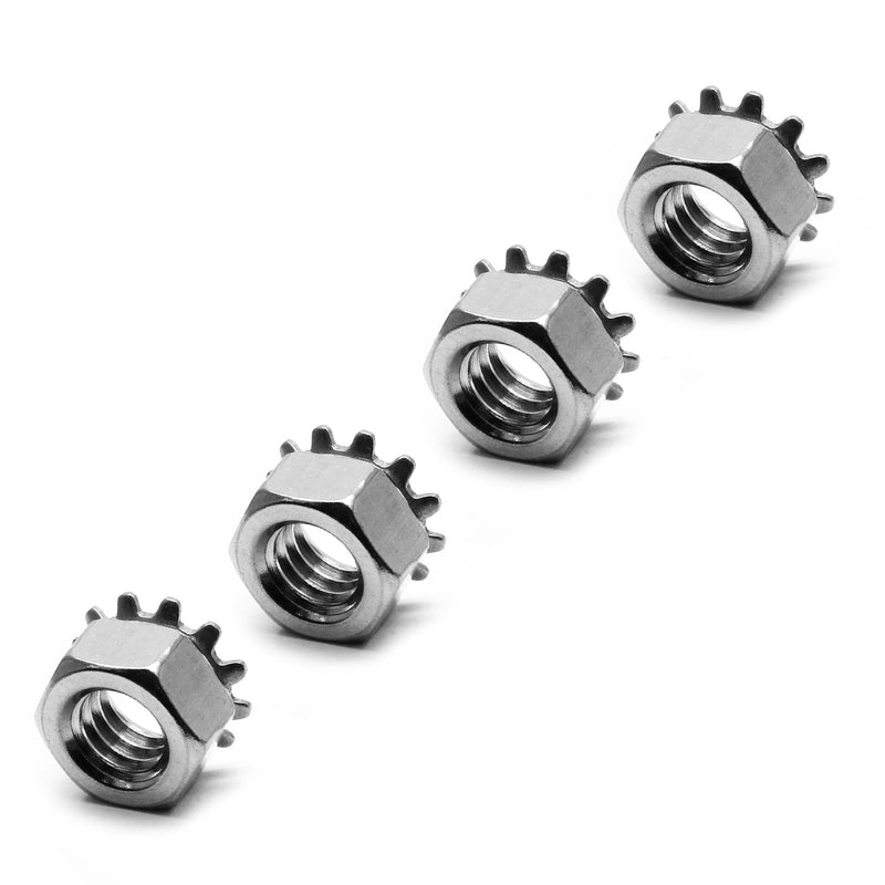 Litoexpe 50 Pieces K-Lock Nuts with External Tooth Washer, #10-32 Stainless Steel Kep Lock Nut