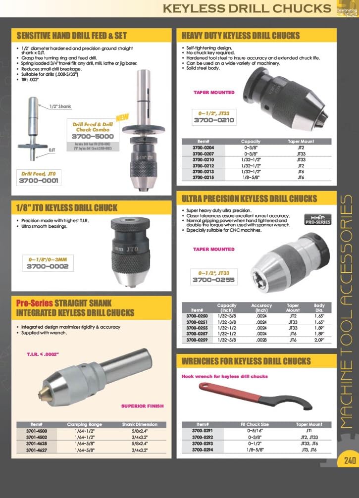 HHIP 3700-0150 Morse Taper Arbor, MT2 to JT6 Arbor Taper to Chuck