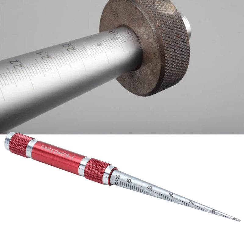 Aperture Tapered Hole Ruler Stainless Steel Inner Hole Diameter Measuring Tool 1‑6.5mm