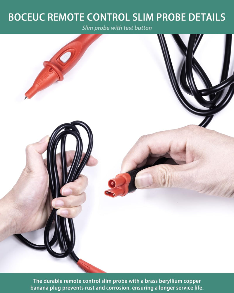 Remote Control Probe with Test Button Use for Fluke 1507 1503 1587 1577 1550B Digital Megohmmeter Insulation Resistance Tester Specific Plug - NewNest Australia