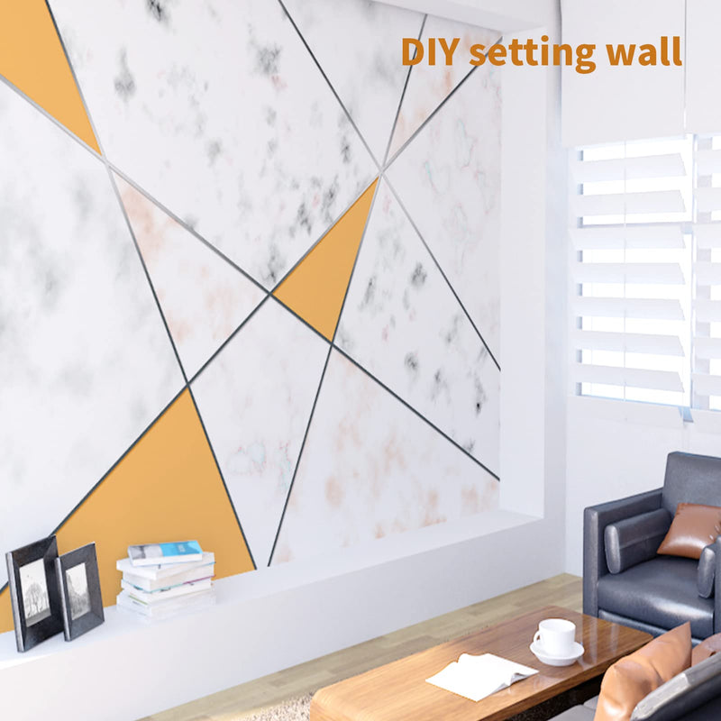 Wowstar 30 Ft Peel and Stick Trim, Molding Trim for Walls, Edges, Borders, Window Frames, Backsplash Tiles, Flexible and Self Adhesive Trim, Silver 30 Feet