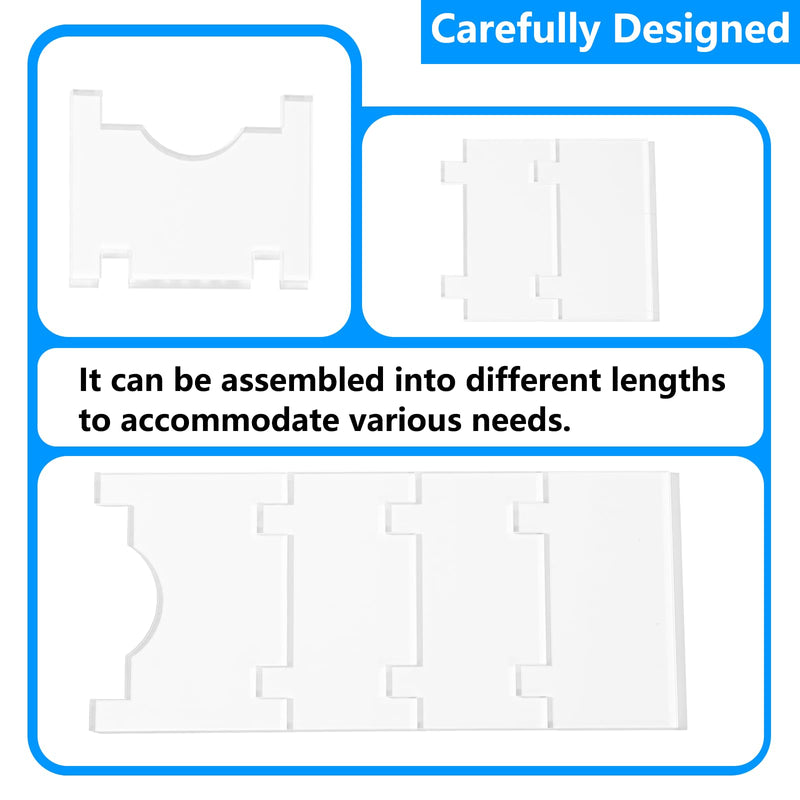 Clear Furniture Wall Spacers, 4-Pack Adjustable Couch & Bed Stoppers - Prevent Fire Risks from Heaters, Protect Walls from Hitting, Keep Space for Curtains, Outlets and Vents Rectangular 9 inch 4 Pcs