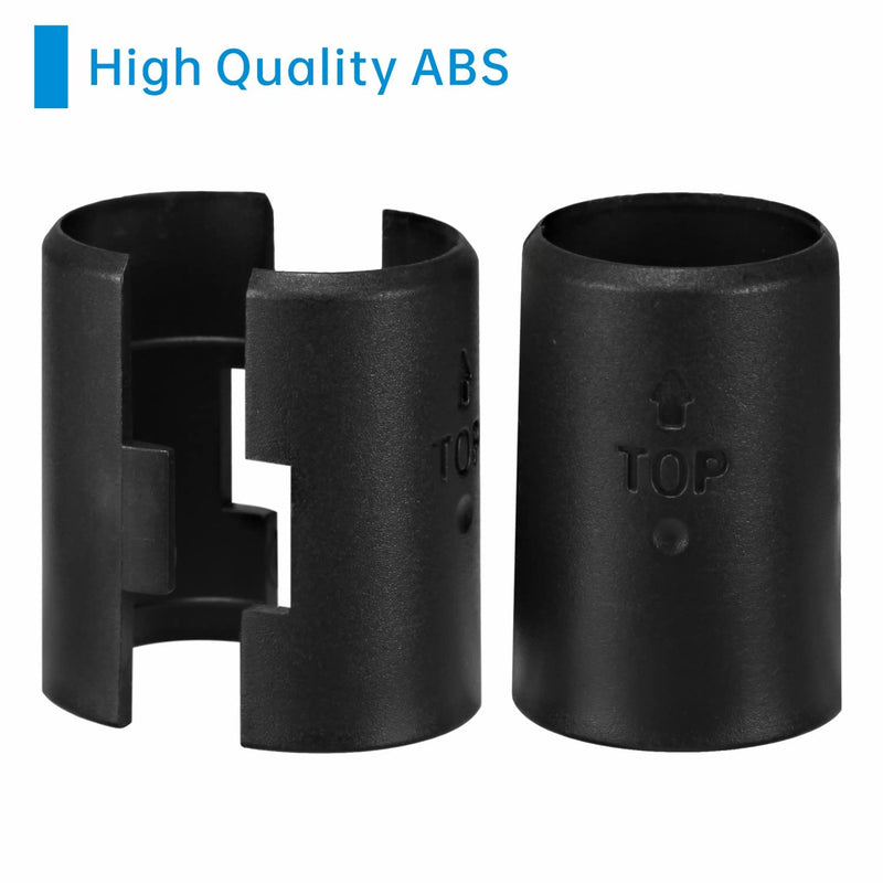 24pcs Black Wire Shelf Clips – Shelf Lock Clips for 1 Inch Pipe Shelving – Durable Plastic Replacements for Wire Shelving System (Fits 1" Diameter Pipes, 12 Pairs) 24 25mm ID, Fit 1" Pipes