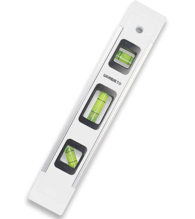 9 Inch Magnetic Box Level Torpedo Level with 45°/90°/180° Bubbles, Small Measuring Tool 1 pack