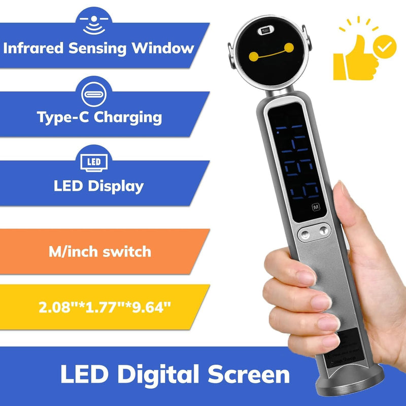 FITDAYS Kids Height Measure, Wireless Ultrasonic Tracker with Astronaut Design, cm/ft/in（HM2048B）