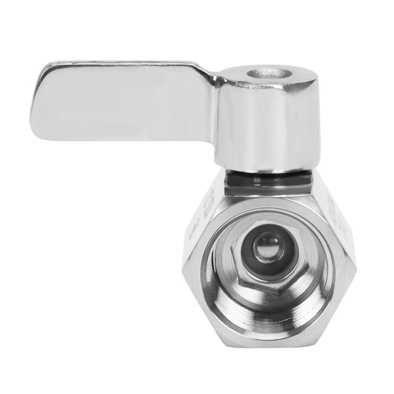 Shower Flow Control Valve - 1/2" NPT Thread Stainless Steel 304 Shut Off Mini Ball Valve, Female x Male Shower Head Water Valve