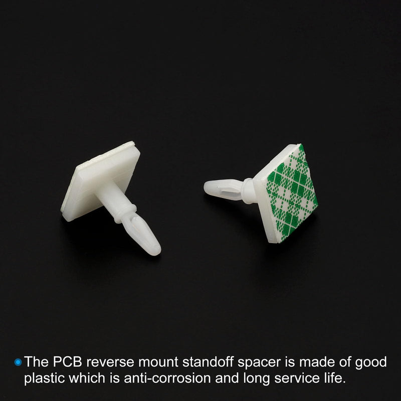 PATIKIL Sticky PCB Spacer, 24 Pcs Adhesive Standoffs 0.37" Supporting Height Adhesive Insulated Standoffs for PCB PC Board Support, White 0.37"