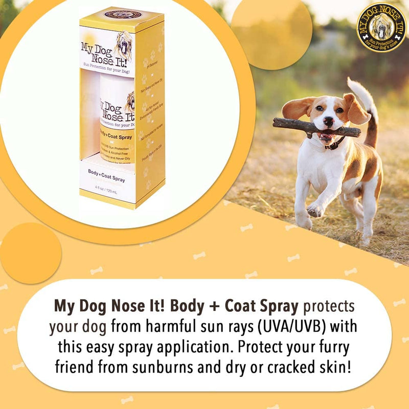 Coat and Body Spray - Sun Protection for Your Dog, Protects Against Harmful UVA/UVB Rays - PawsPlanet Australia