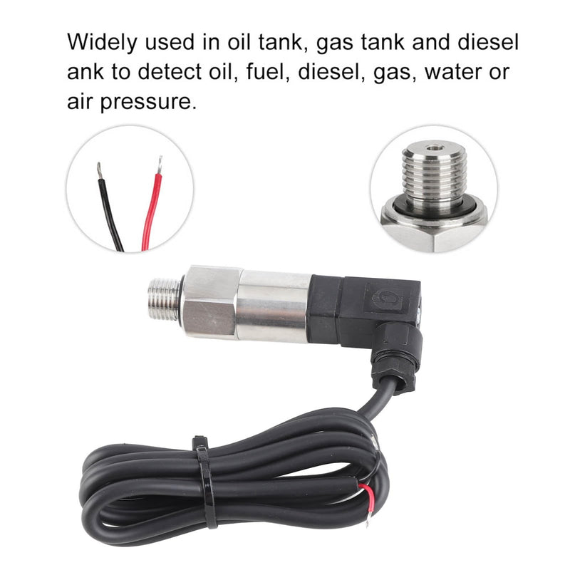 Silicon Pressure Transmitter G1/4" Sensor for Water Gas Oil with 4-20mA Output (0-1MPA)