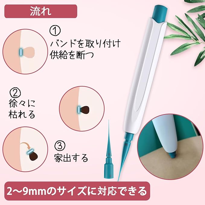Iki Removal, Gintake Remover Tool, 0.1 - 0.4 inches (2 - 9 mm), Remove by Yourself, 66 Piece Band Set, 3 in 1 Kit, Face, Neck, Head, Armpits, Body, Unisex, Japanese Version - NewNest Australia