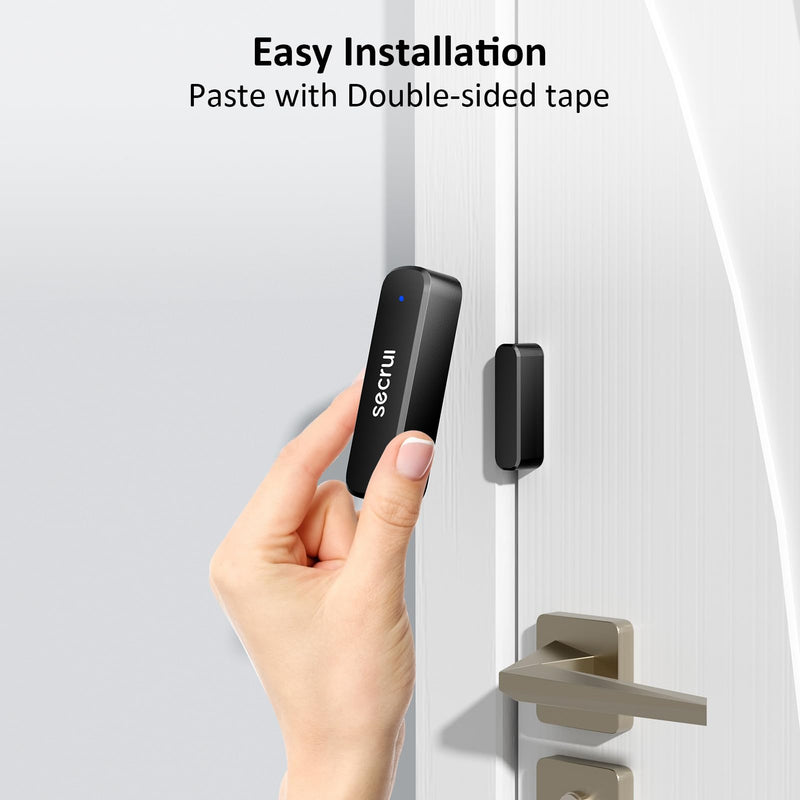 SECRUI Door Chime, Wireless Door Chimes When Door Open Entry for Business/Home/Office/Store (500ft Range 32 Chimes Adjustable Volume) Door Ringer Alert Buzzer Alarm with - 1 sensors 1 sensor 1 receiver Black