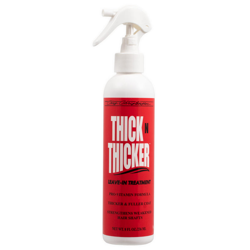 Chris Christensen Grooming Bundle, Thick N Thicker Leave-in Treatment Spray 8 oz + Just Divine Brushing Spray 16 oz, Groom Like a Professional, Made in USA