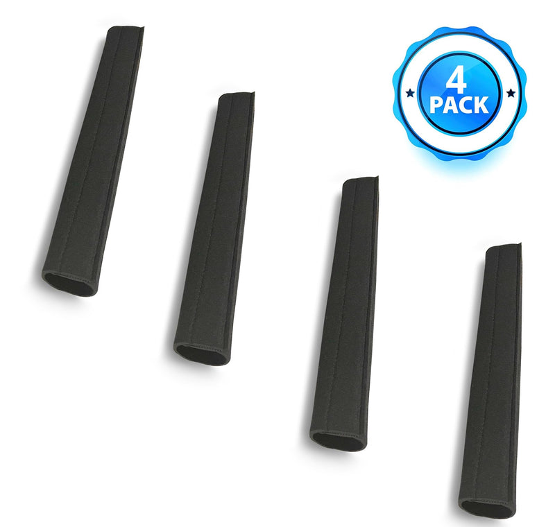Door Handle Cover for Commercial Business Door Handles; No More Hot Handles (Black, 4)