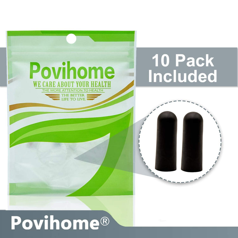 Povihome Black Finger Protectors, Finger Cots, Moisturizing Thumb and Finger Covers - New Thick Version - Elastic Cracked Finger Sleeves to Protect Cracked, Peel Finger and Other Finger Pain Black (Pack of 10)