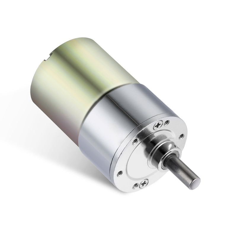 Greartisan DC 12V 5RPM Gear Motor High Torque Electric Micro Speed Reduction Geared Motor Eccentric Output Shaft 37mm Diameter Gearbox 5 RPM 12 Volt