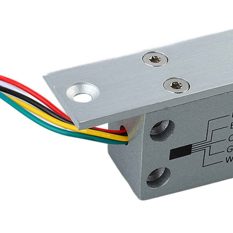 FILFEEL DC 12V 5 Lines Electric Bolt Lock, Narrow Deadbolt Drop Bolt with Time Delay LED Display for Door Entry Access Control (Power Off Lock) Power Off Lock
