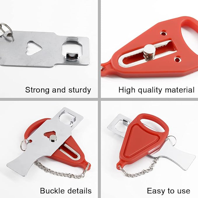 Portable Door Lock, Travel Lock, AirBNB Lock, School Lockdown Lock Also Security Home Apartment Living Hotel Motel, Security Lock Used for Travel, Family, Hotel Security Xhwykzz (2 Pack) - NewNest Australia