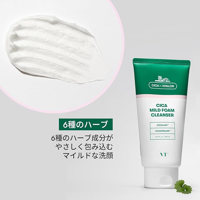 VTCOSMETICS Deer Mild Foam Cleanser, 6 Types, Large Capacity, 10.1 fl oz (300 ml), Sticky Pore Care, Acne, Sensitive Skin, Rough Skin Care, Facial Cleansing, Moisturizing, Dry Skin - NewNest Australia