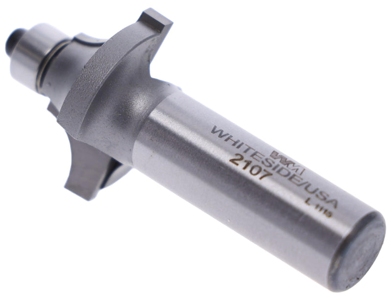 Whiteside 2107 Beading Router Bit: 5/16 Inch Radius, 1-1/8 Inch Large Diameter, 1/2 Inch Shank, 1/2 Inch Cutting Length