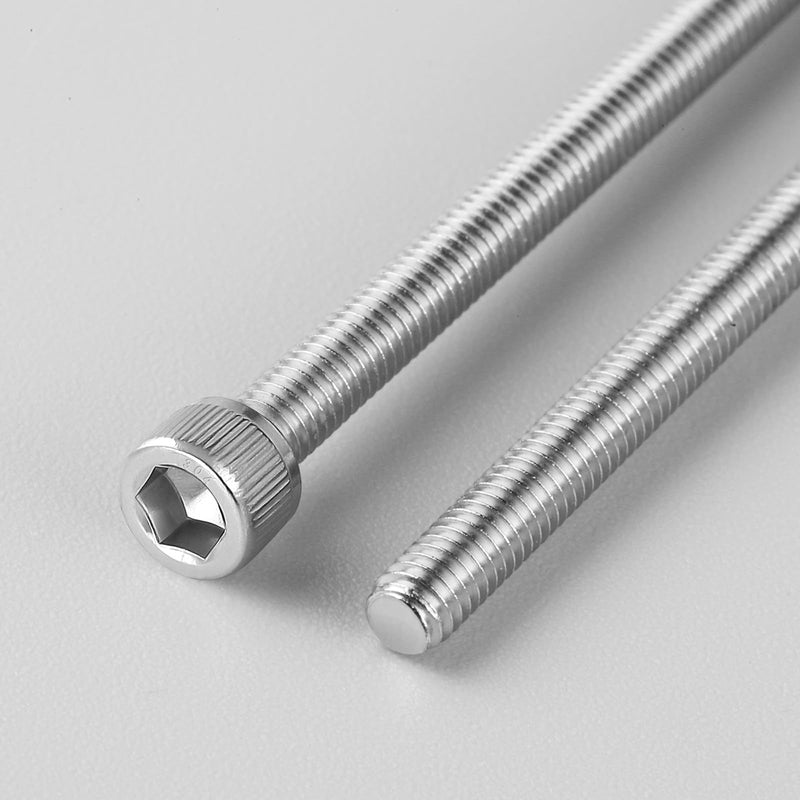 120pcs M3 x 6mm Hex Socket Head Cap Screws Bolts, 304 Stainless Steel 18-8, Allen Socket Drive,Bright Finish, Full Threads,with Hex Spanner Silver 120