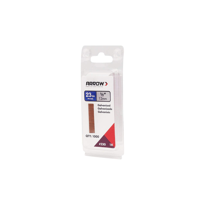 Arrow 23G12-1K Arrow 1/2 Pin Nail, 1000-Pack