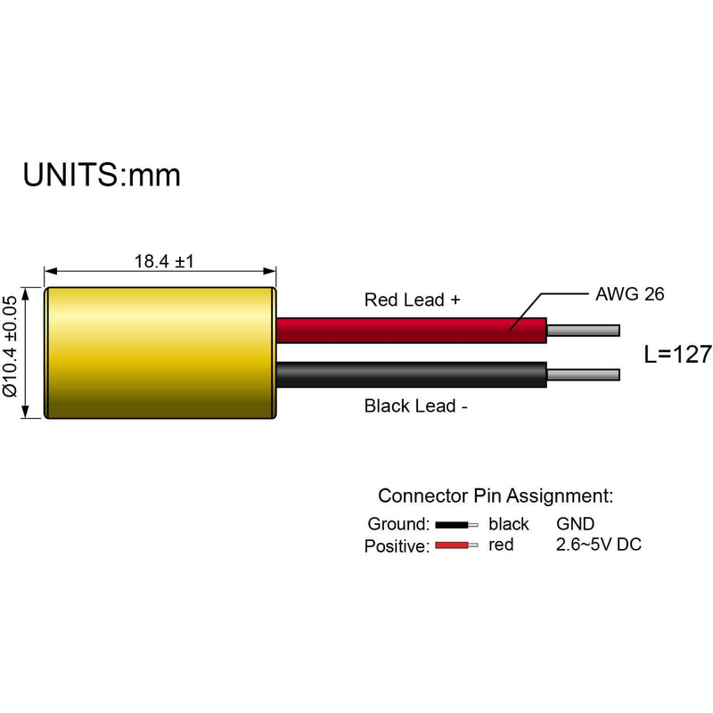 Laser Module VLM-650-01 LPT Red Dot Laser Module (INDUSTRIAL USE RED DOT LASER)