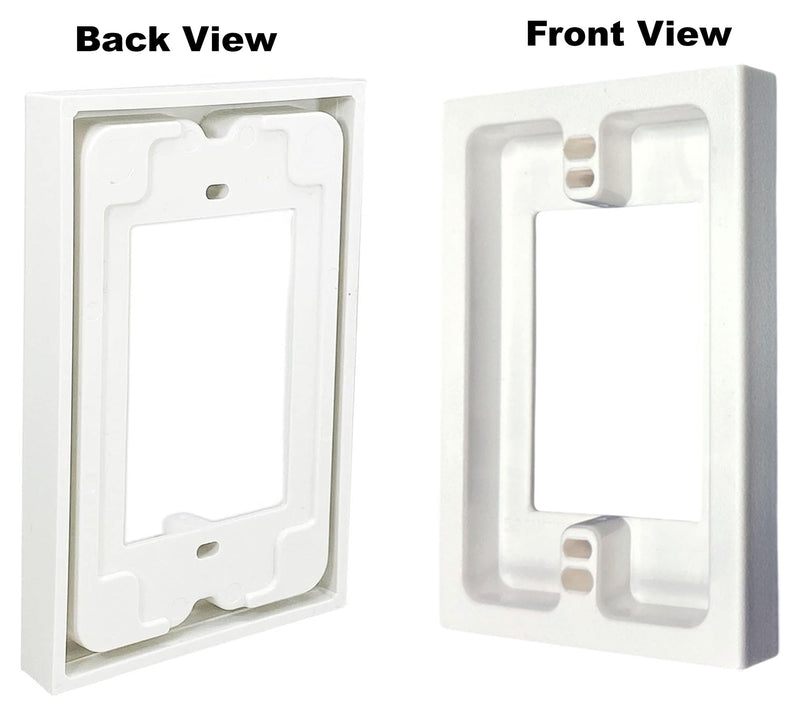 iMBAPrice BES1-2 (2-Pack) 1-Gang Non-Metallic Shallow Surface Box Extender, White 2