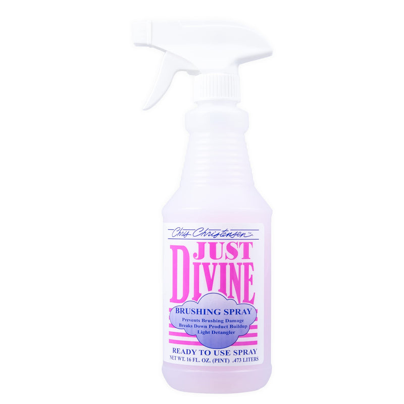 Chris Christensen Grooming Bundle, Thick N Thicker Leave-in Treatment Spray 8 oz + Just Divine Brushing Spray 16 oz, Groom Like a Professional, Made in USA