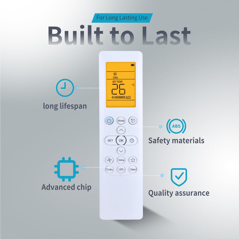 ZWP Replacemend Remote for Cooper & Hunter Mia NY Series Air Conditioner