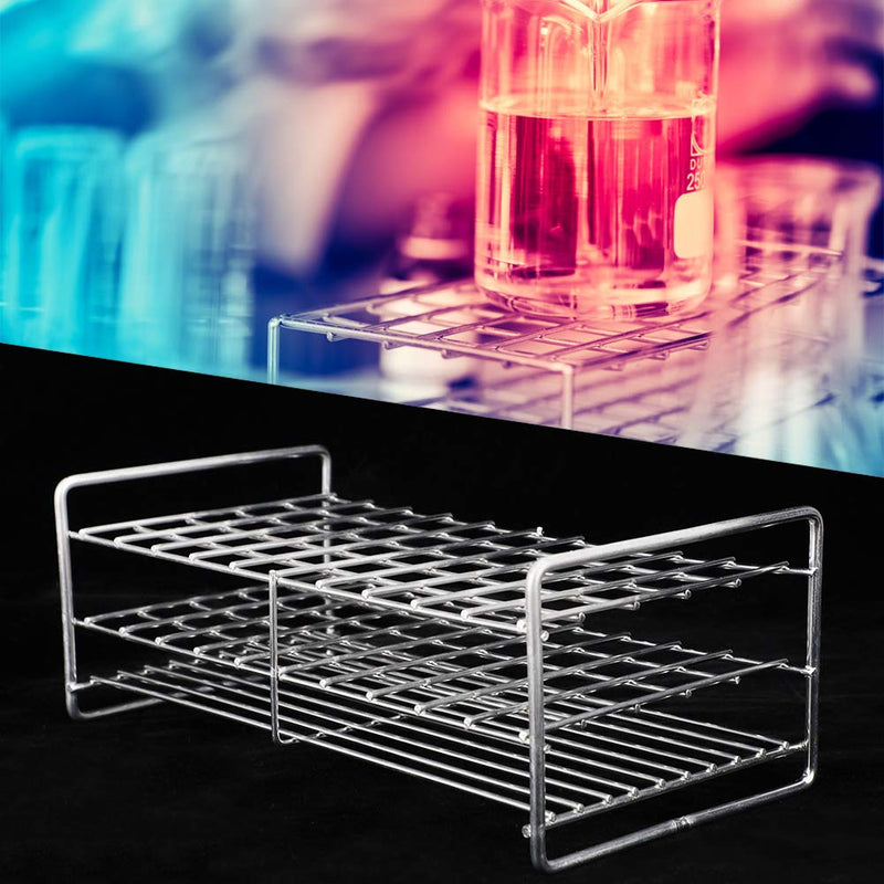 Stainless Steel Test Tube Rack Holes with Handle, Medical Test Tube Holder, Sterilizable at 121℃