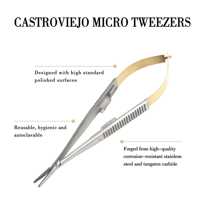 Dental Orthodontic Forceps Needle Holder Locking eparator Placer Orthodontic Lace Back Tightener for Medical Students Practice Use(14CM)