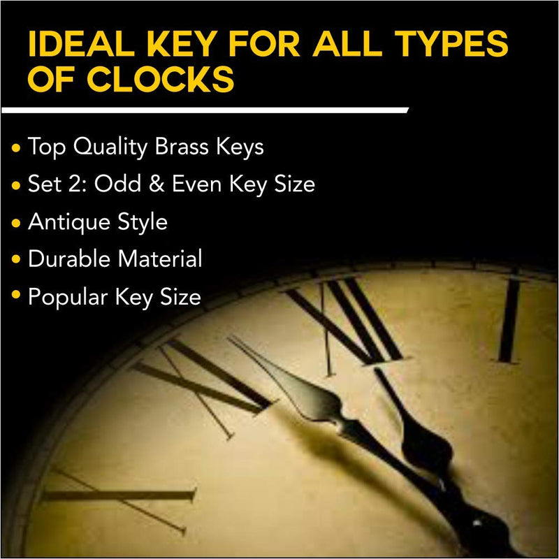 Brass Blessing : Master Key for All Ship Clock - Brass - Total 10 Prong in Two Piece Even/Odd (5025)