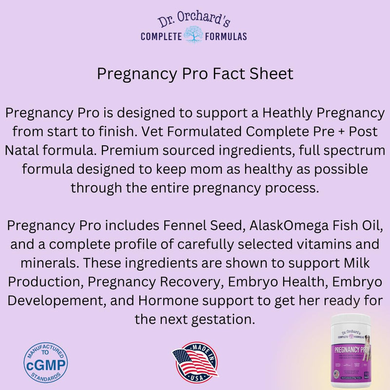 Dr Orchards Pregnancy Pro Dog Prenatal Vitamins - Premium Dog Supplement for Pregnancy, Prenatal + Postnatal, Lactation and Newborn Health Support, 90 Ct - PawsPlanet Australia