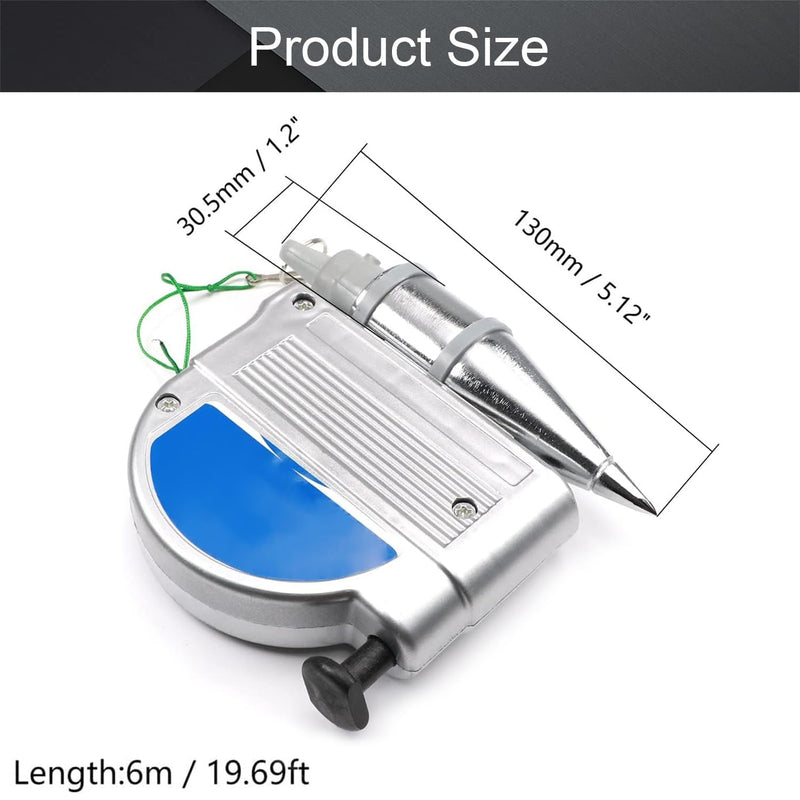 Utoolmart Magnetic Plumb Setter, 6M/20ft Magnetic Plumb Rite Setter Leveling Test Device Measure Tool, Used in Construction Can Automatically Stretch the Line and Quickly Stabilize the Plumbob, 1 Pcs