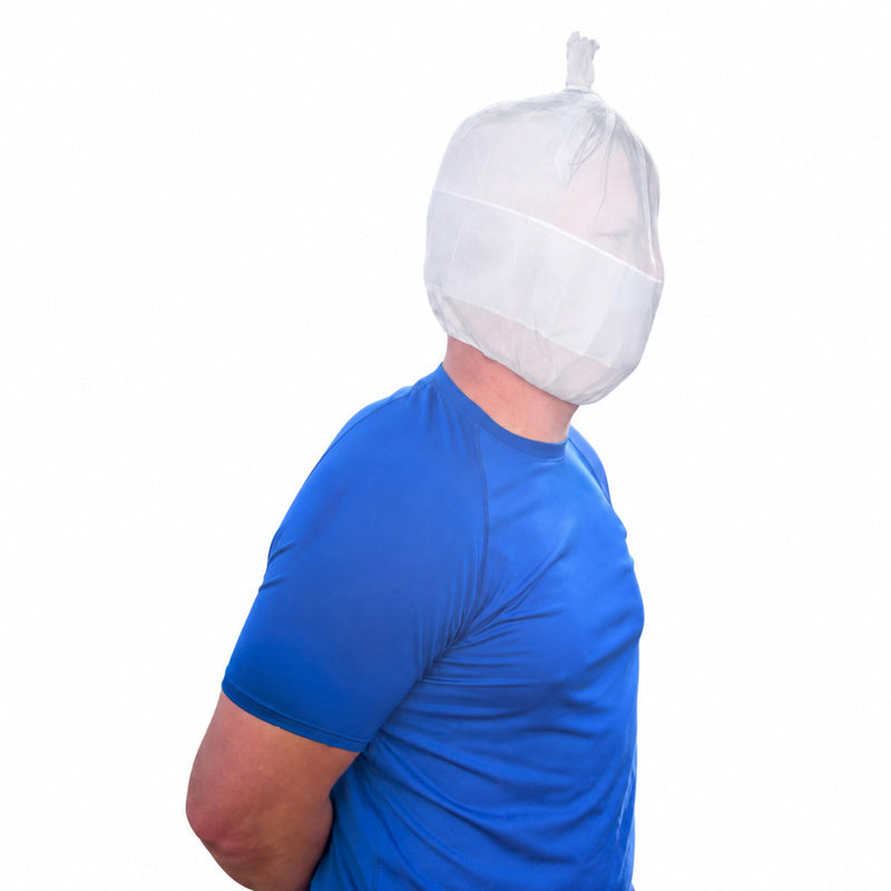Luminary Transport Spit Hood, 5 Pack - Full Mesh Triple Layer Humane for Restraint for Police, Corrections, First Responders (White) White