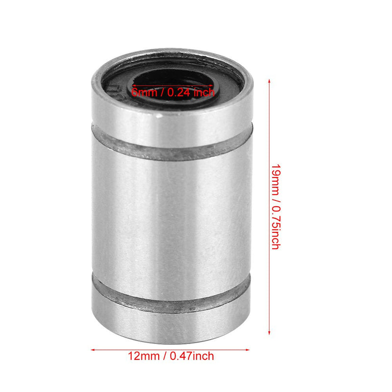 8pcs Linear Ball Bearings, Linear Motion Ball Bearing Bushing for 3D Printer CNC Parts LM6UU 6mm