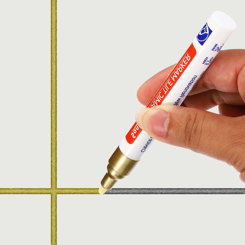 PATIKIL Grout Pen, 4 Pack Dark Brown Tile Marker Waterproof Grout Sealer Pen Tile Repair Pens Paint Pens for Wall Floor Bathroom Kitchen Refresh - NewNest Australia