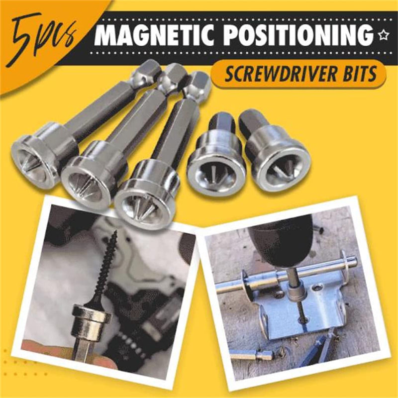 5pcs Set Magnetic Positioning Screwdriver Bits Drywall Screw Setter PH2 Bits for Plasterboard Screw Hex Shank Positioning Bit Batch Head (5pcs 50mm) 5pcs 50mm
