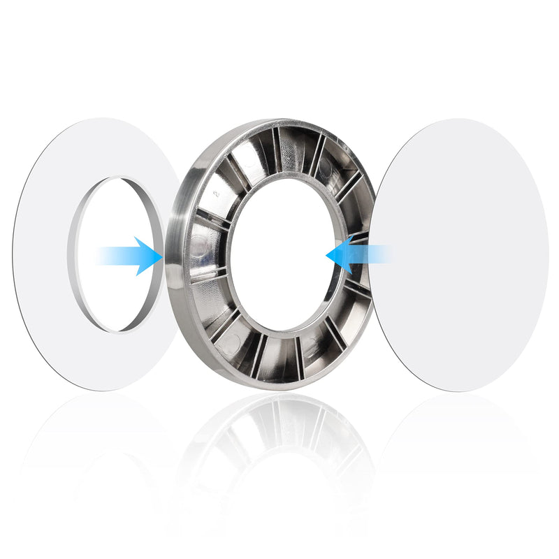 Vessel Sink Mounting Ring for Home Bathroom Glass Vessel Sink Base Mounting Ring by Plastic,Silver Compatible with VIGO, Aquaterior Inside Diameter: 1.58" silver