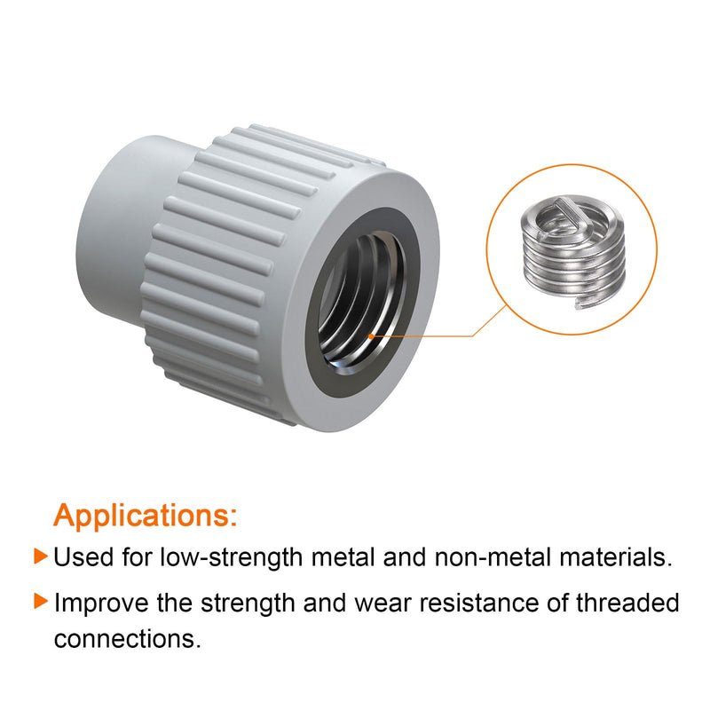 HARFINGTON 25pcs Threaded Inserts 4-40 UNC 1.5D (4.35mm) Helical 304 Stainless Steel Coiled Wire Thread Sleeve for Plastic Wood Thread Repair - NewNest Australia