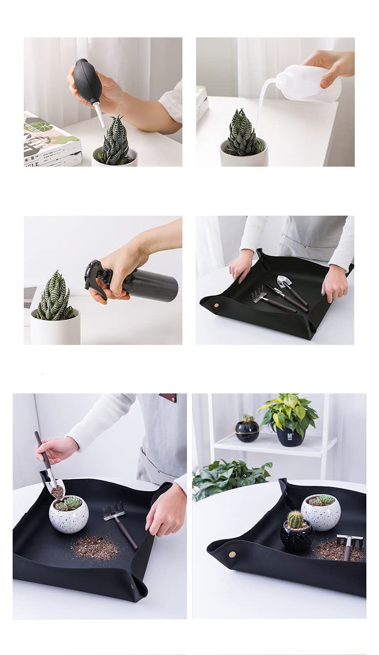 Alnicov 14 Pcs Succulent Plants Tools,Succulent Transplanting Tools Kit Mini Garden Hand Transplanting Tools Set with Storage Bag for Indoor Outdoor Miniature Fairy Garden Plant Care