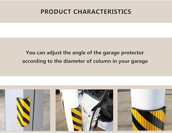 GUEQUITLEX Garage Wall Protection Foam Car Door Protector Wall Corner Guard Parking Garage Wall Edge Protector Protect Car Garage Wall Corner Edge Bumper Corner Guard 15.7*9.8*0.8 inch Black PB004PSP - NewNest Australia