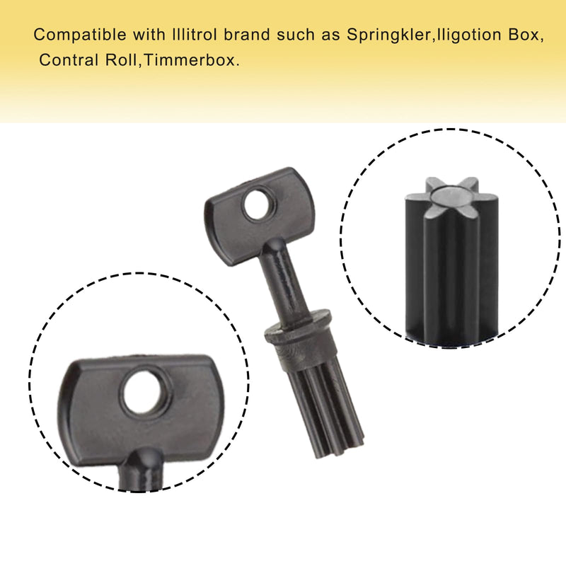 R8969 Rain Dial Outdoor Replacement Key, External Controller Key for Irritrol， Richdel and Hardie Controller Sprinkler Irrigation Boxes （2 Pack ）