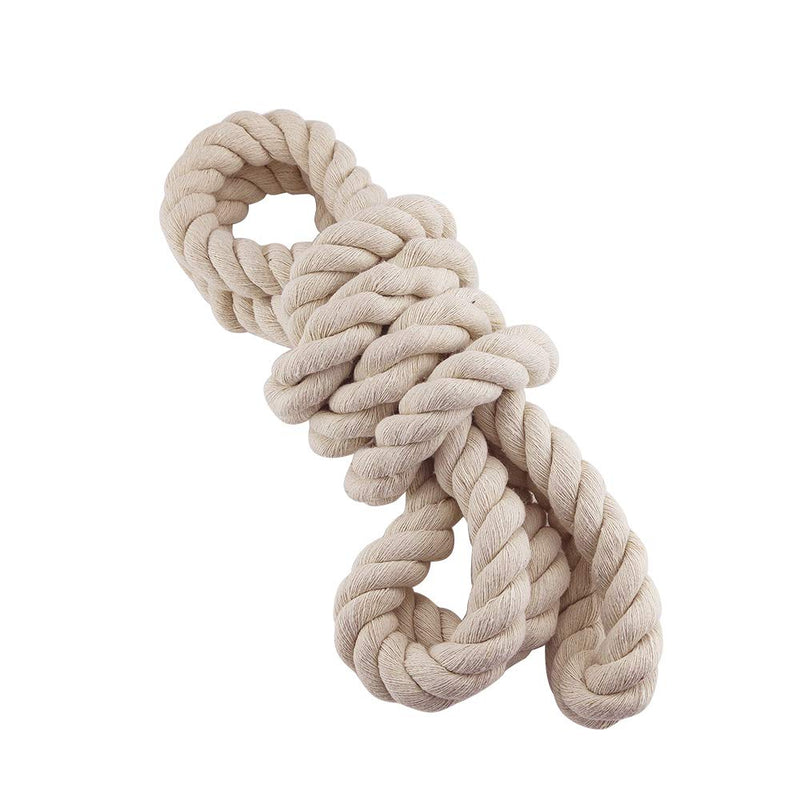 10ft Natural Twisted Cotton Rope Strong Triple-Strand Rope for Sports, Crafts, Indoor Outdoor Use Tug of War Rope 1